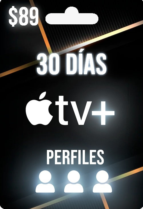 Ficha de 30 dias Apple tv + (3 perfiles)