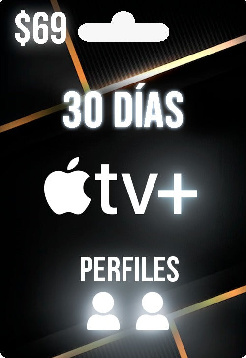 Ficha de 30 dias Apple tv + (2 perfiles)