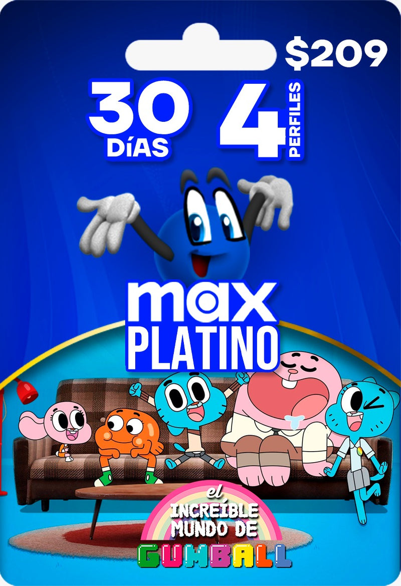 30 días Max Platino (4 perfil libre)
