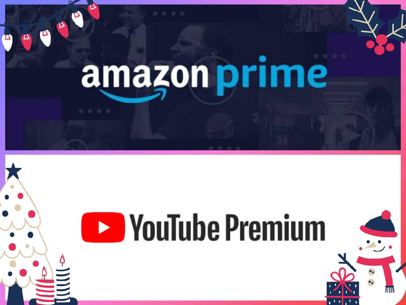 30 dias de Amazon Prime + Youtube premium (1 perfil)