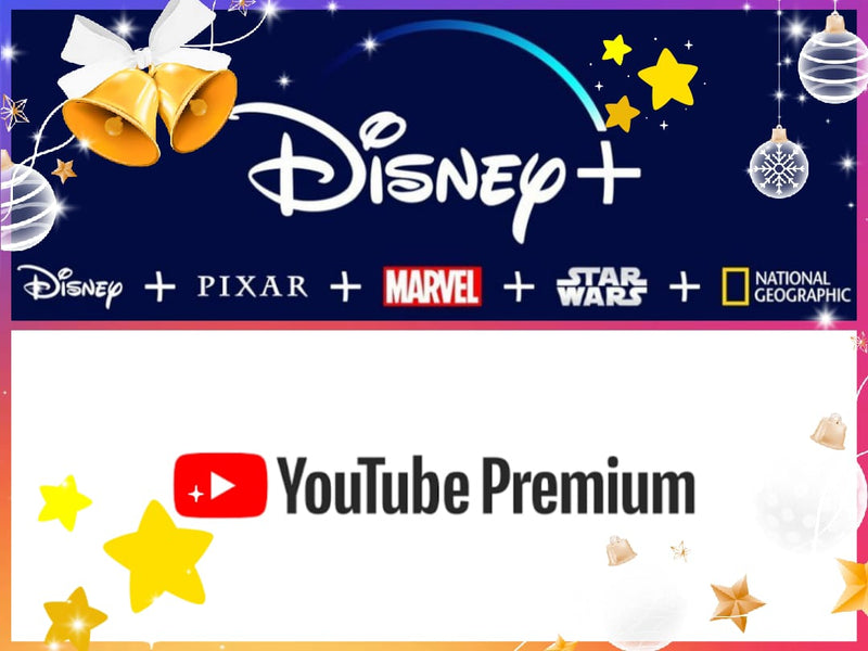 30 dias de Disney + Youtube premium (1 perfil)