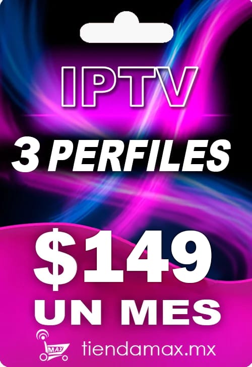 Ficha de 30 dias IPTV (3 perfiles)