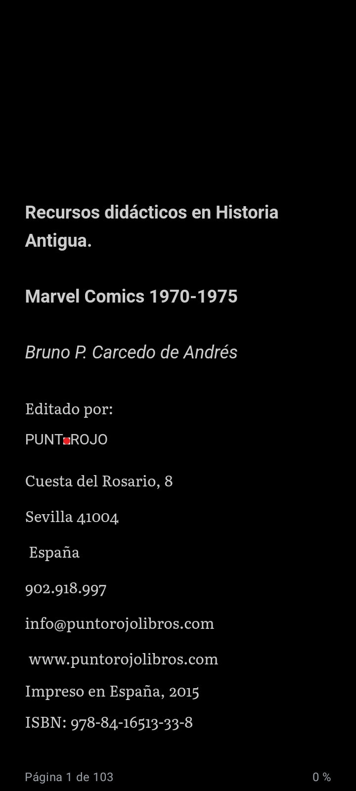 Recursos didácticos en Historia Antigua: Marvel Comics 1970-1975