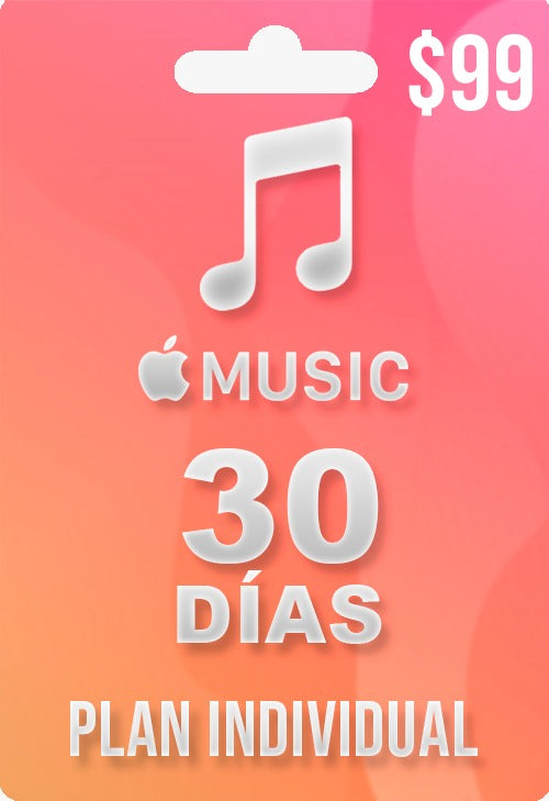 Ficha de 30 dias Apple Music (plan individual)