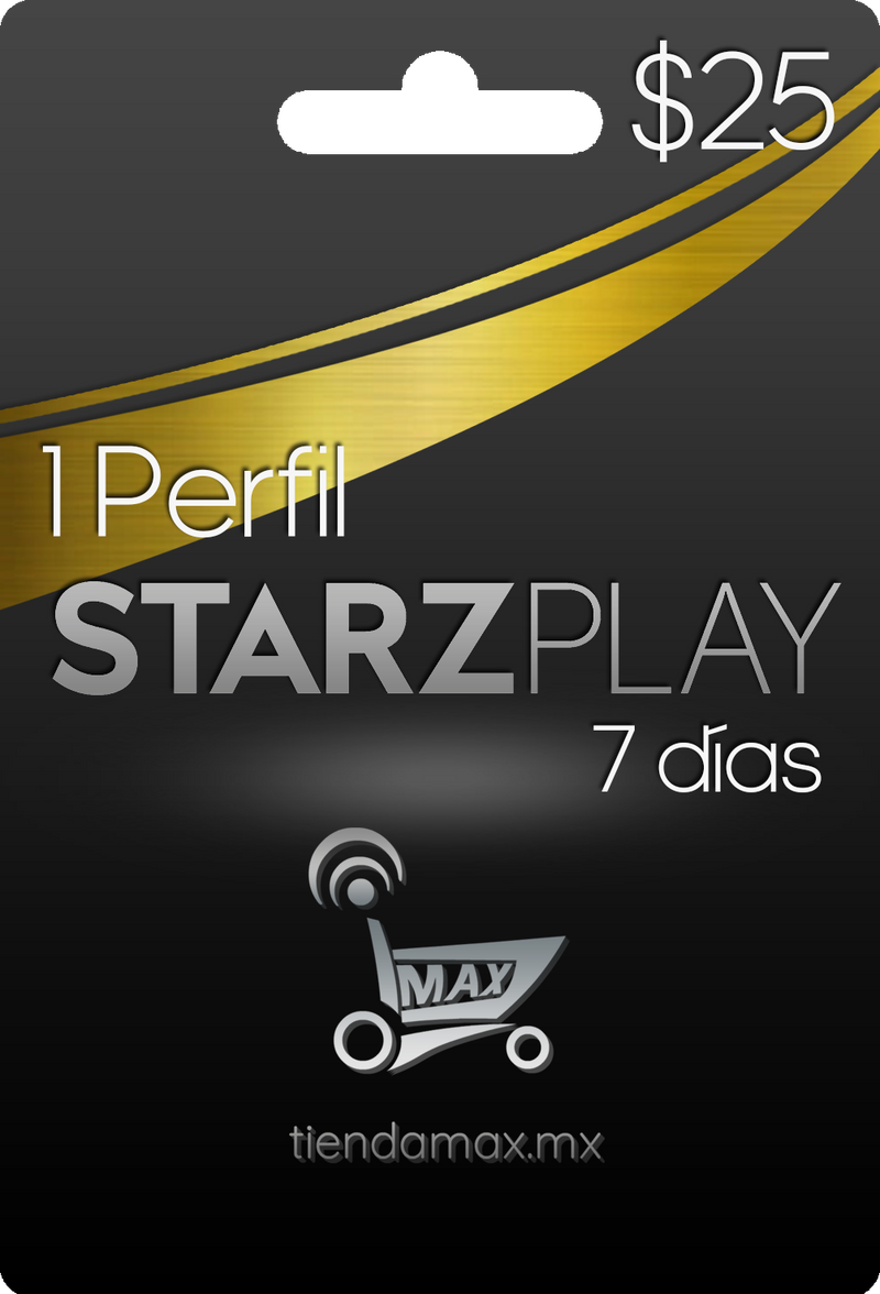 Ficha de 7 días Starz Play (1 perfil)