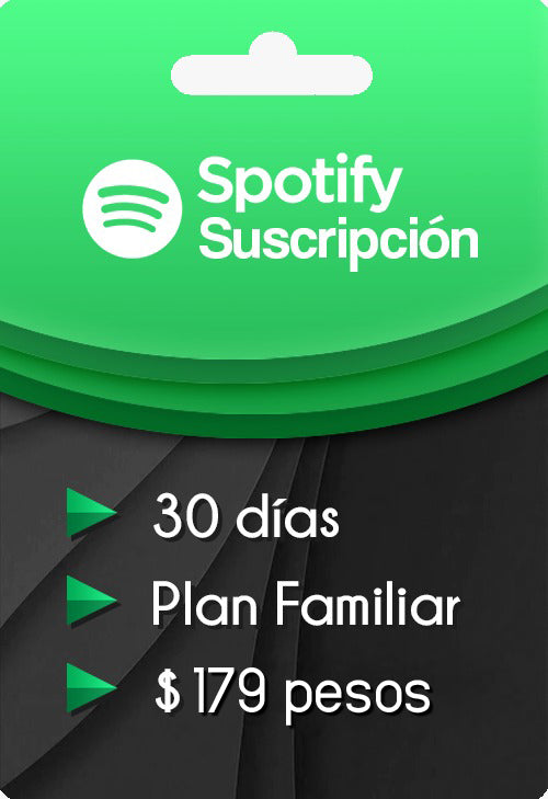 Suscripción a Spotify Plan Familiar por 30 días