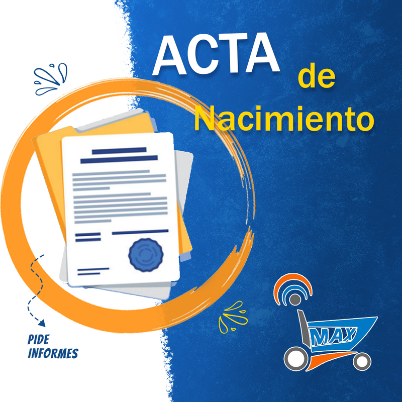 Acta de nacimiento  de cualquier estado