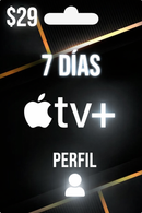 Ficha de 7 dias Apple tv + (1 perfil)