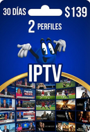 Ficha de 30 días IPTV (2 perfiles)