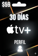 Ficha de 30 dias Apple tv + (1 perfil)