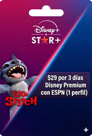Ficha de 3 días Disney Premium con ESPN (1 perfil)