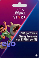 7 días Disney Premium con ESPN (1 perfil)