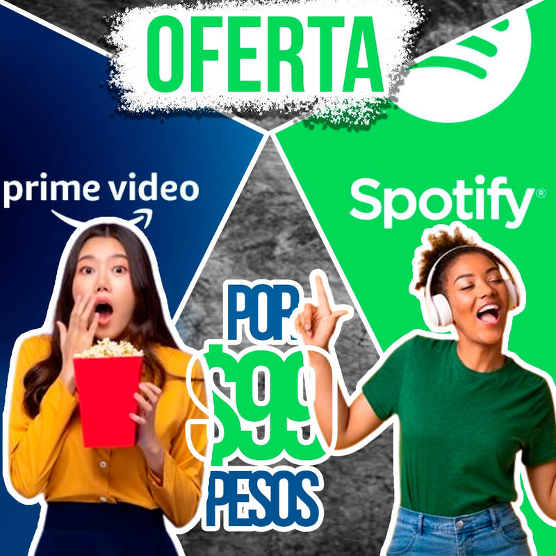 Spotify + Prime video (1 perfil)