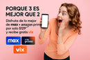 Porque 3 es mejor que 2 (max+ amazon prime + vix) un mes (primer mes)