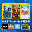 1 mes Apple Tv, Vix y Paramount $99