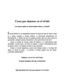 Cosas que dejamos en el olvido