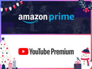 30 dias de Amazon Prime + Youtube premium (1 perfil)