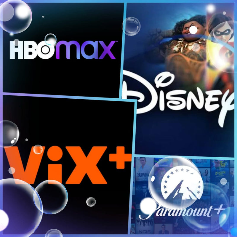30 días Disney + Vix +  Hbo Max + Paramount