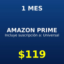 1 mes Amazon Prime incluye Universal $139