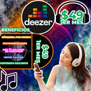 Deezer un mes (1 perfil)
