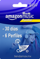 Ficha de 30 dias Amazon Music Unlimited (Plan Familiar)