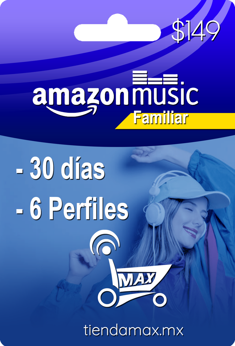 Ficha de 30 dias Amazon Music Unlimited Plan Familiar