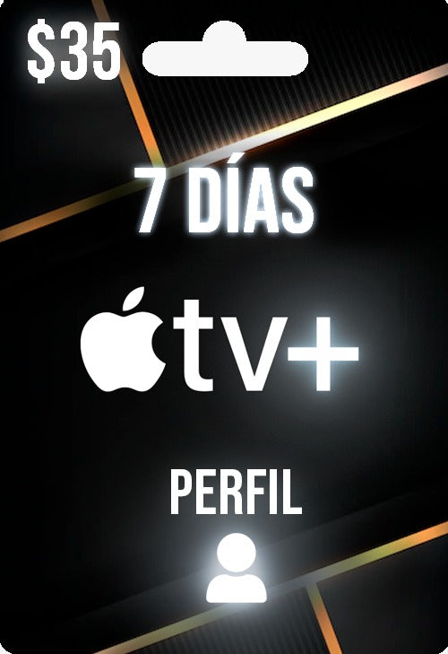 Ficha de 7 dias Apple tv + (1 perfil)