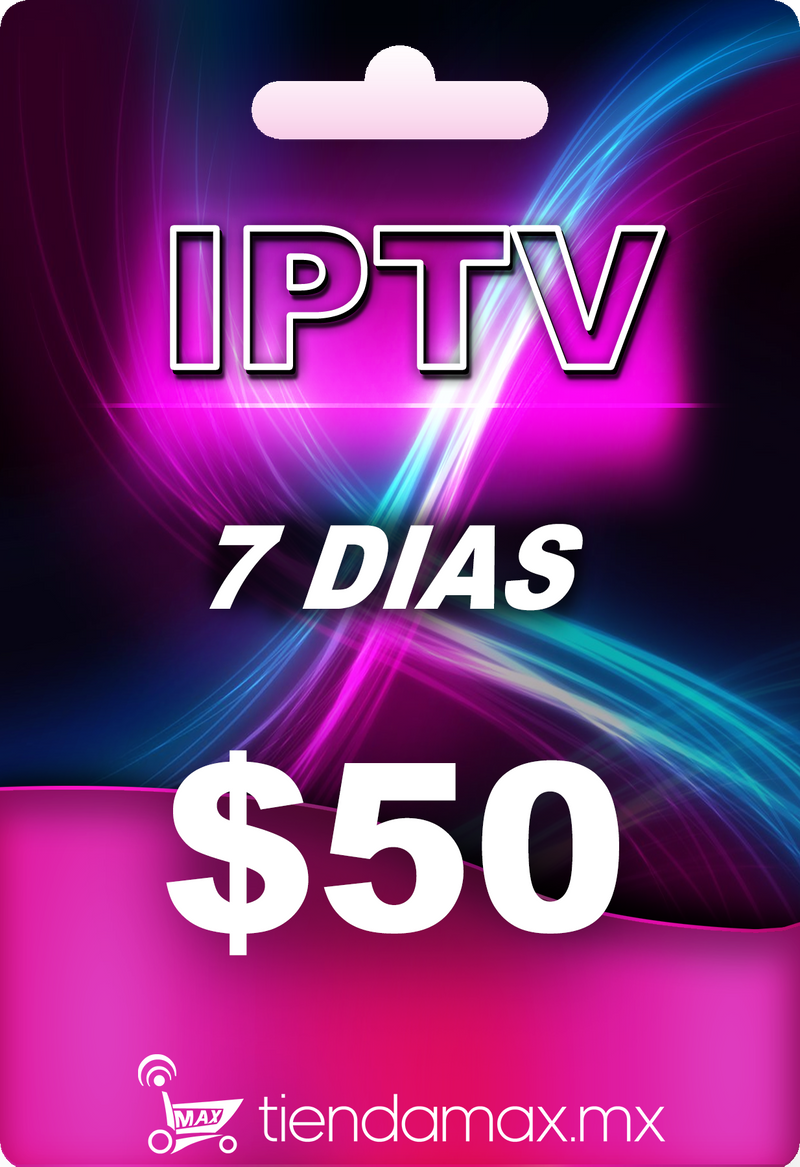 Ficha de 7 dias IPTV (1 perfil)