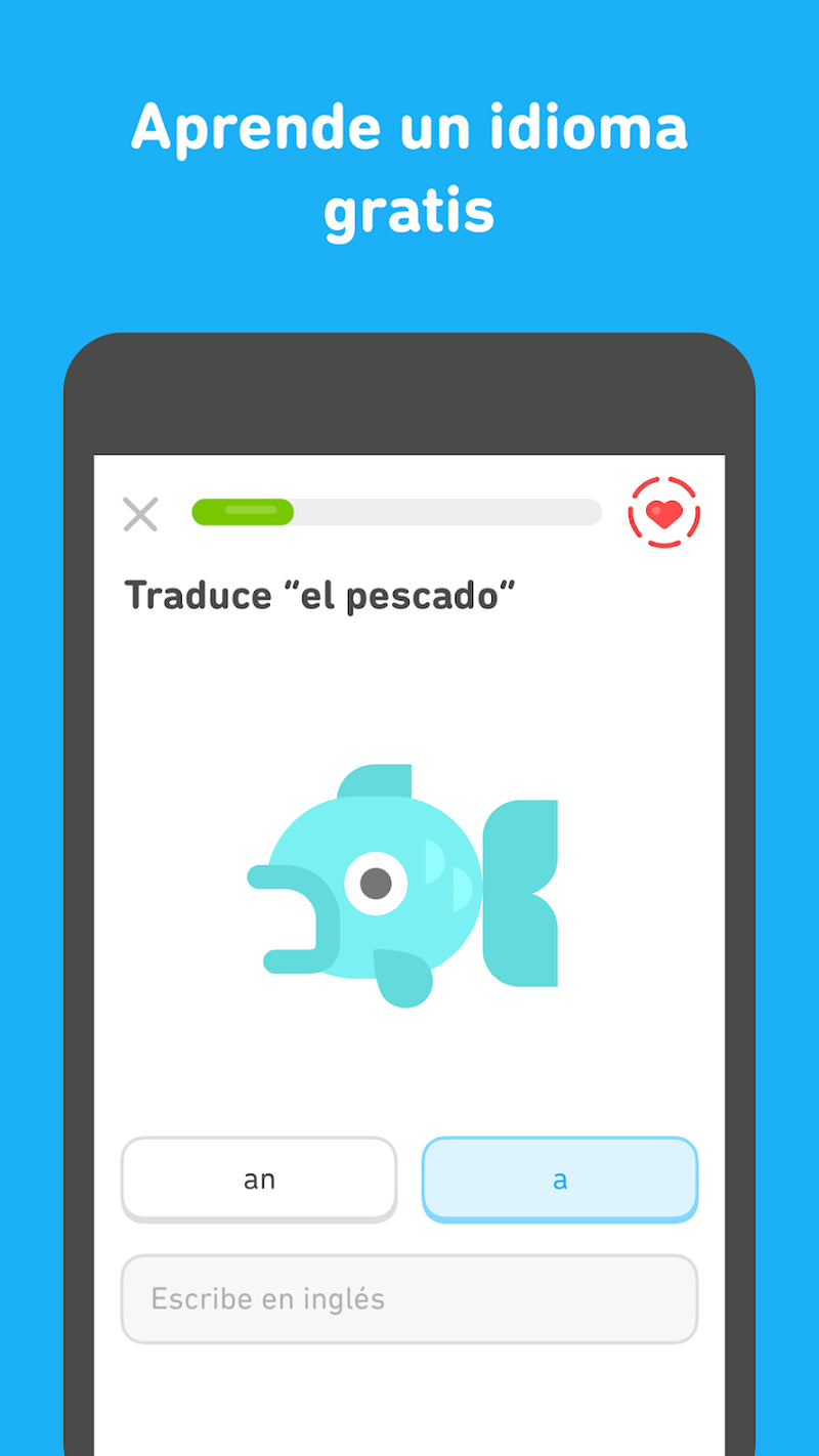 Suscripción a Duolingo por 1 mes (Individual)
